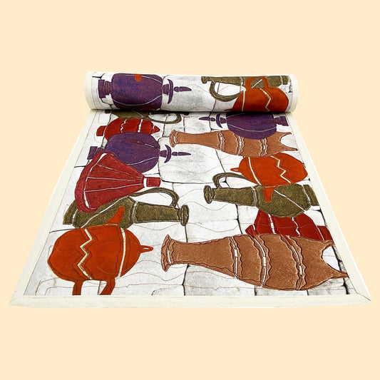 Museum-themed Ancient Urns Table Runner