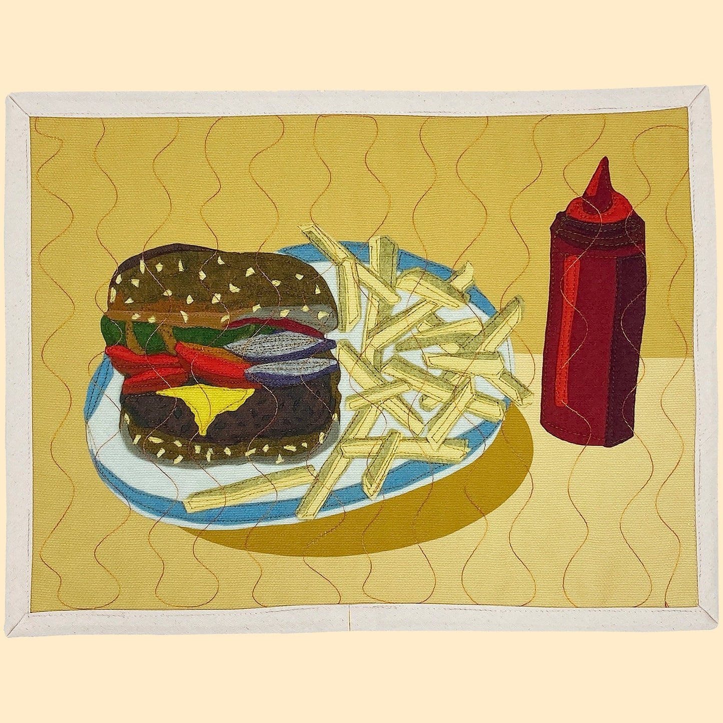 Food-themed Dinner Placemat Big Mick Hamburger