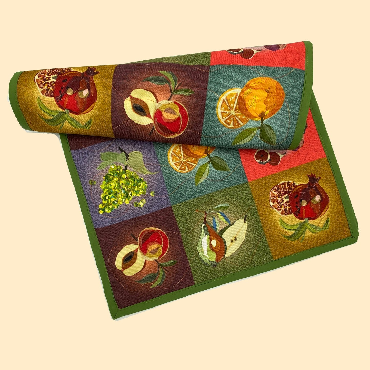 Dutch Fruit-themed Table Runner