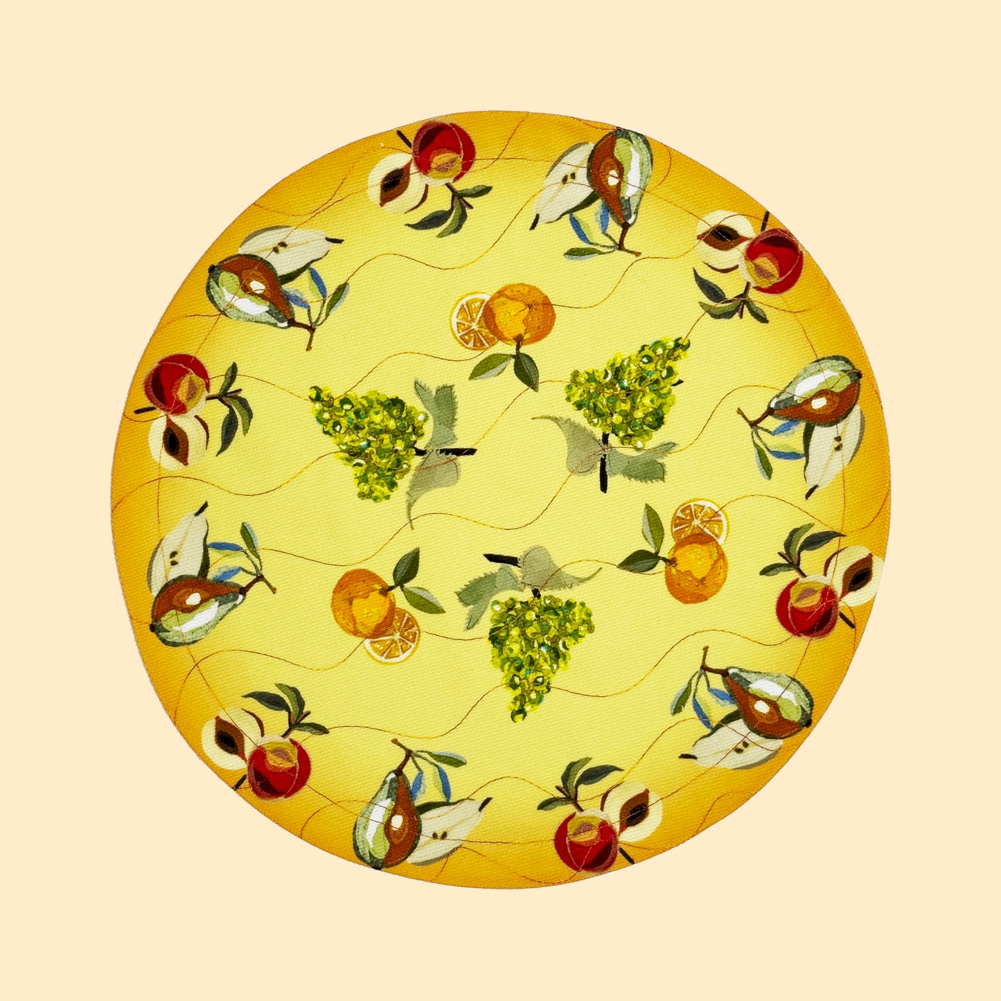 Sunshine Fruit Round Food-themed Placemat