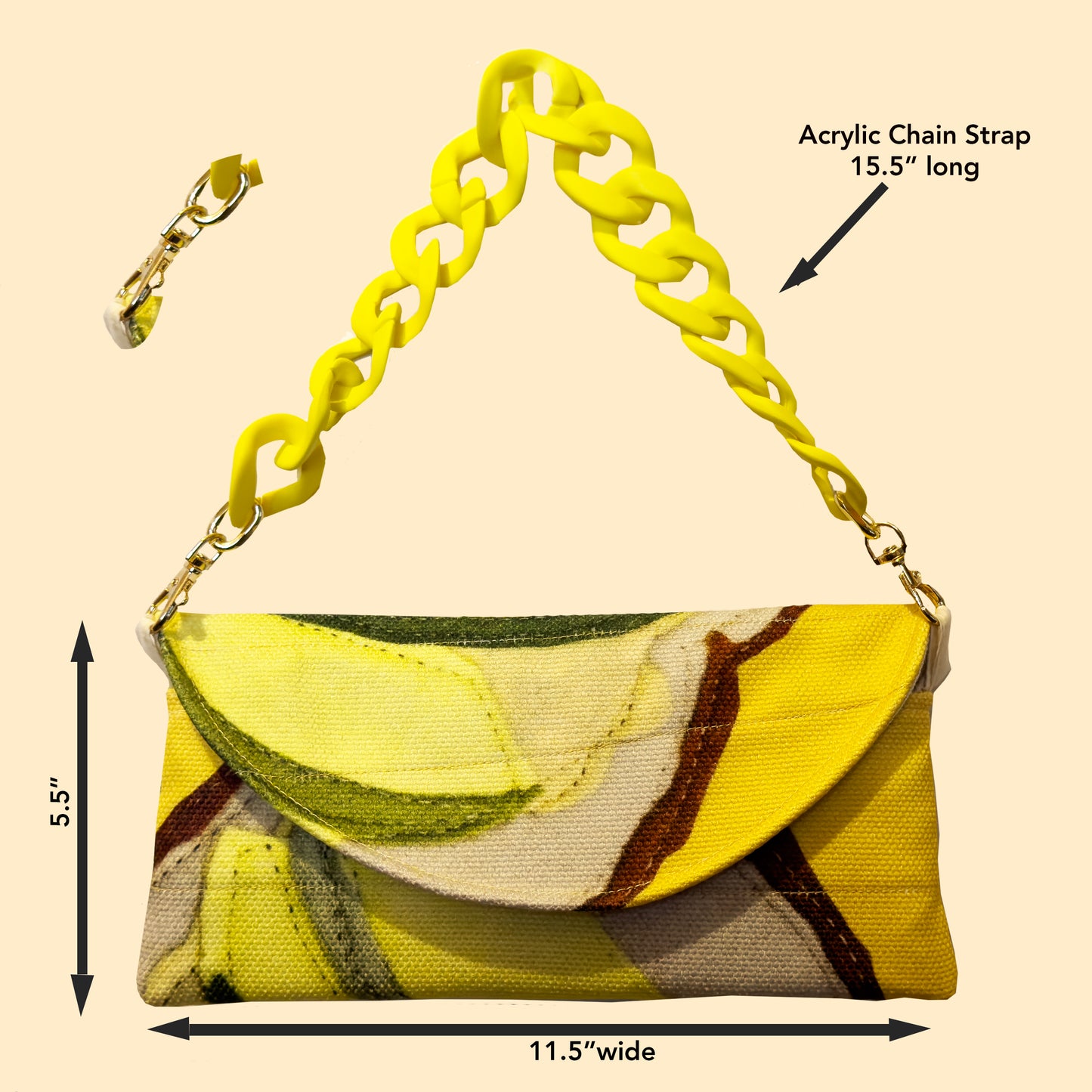 Clutch Envelope Handbag - Bacon