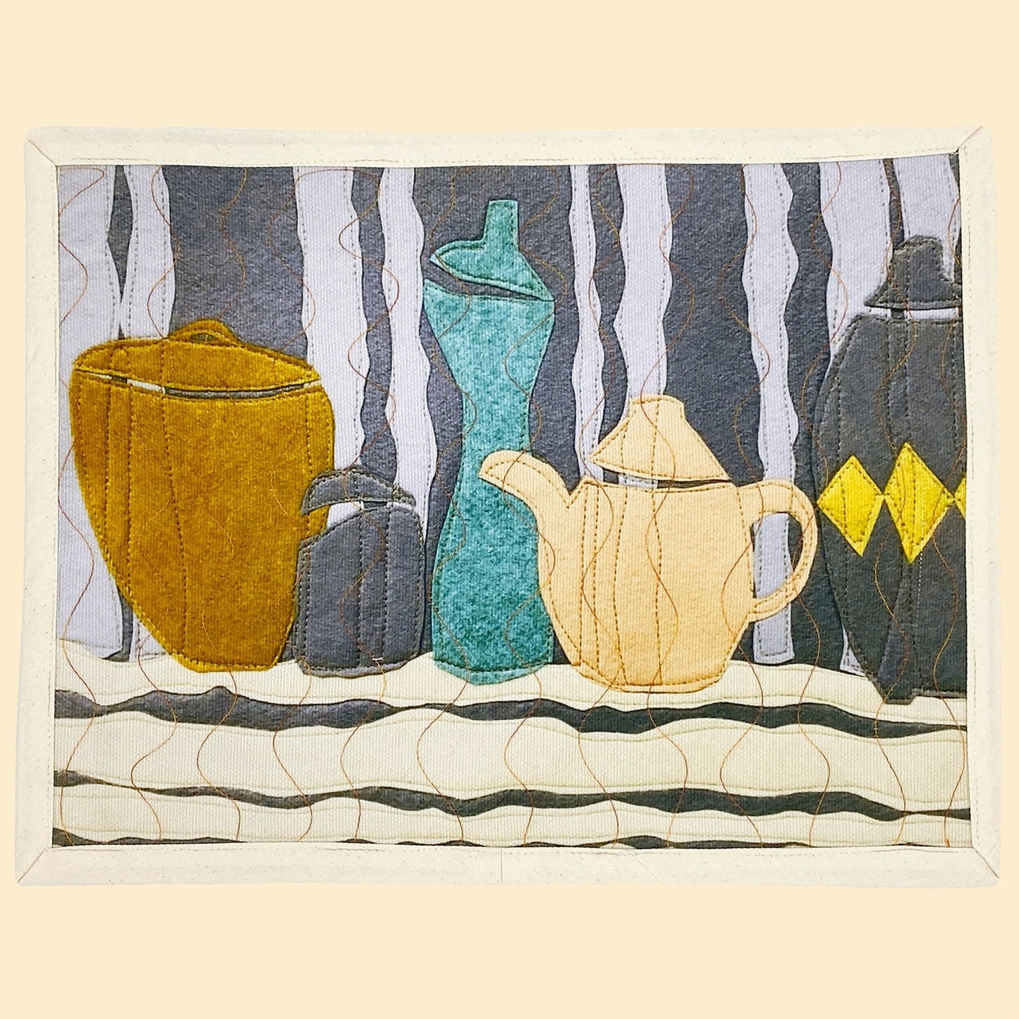 Museum-themed Placemat Morandi with Stripes