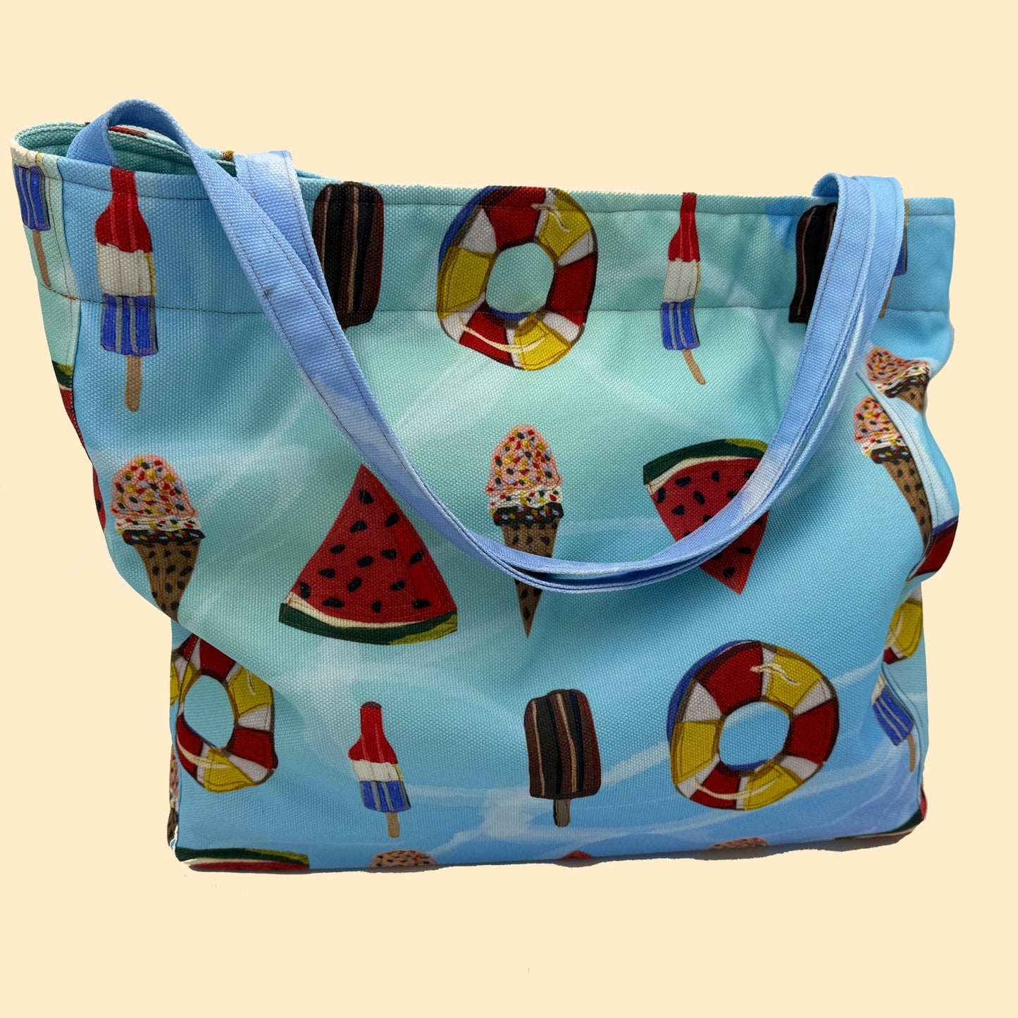 Bolsa de playa "junto a la piscina"