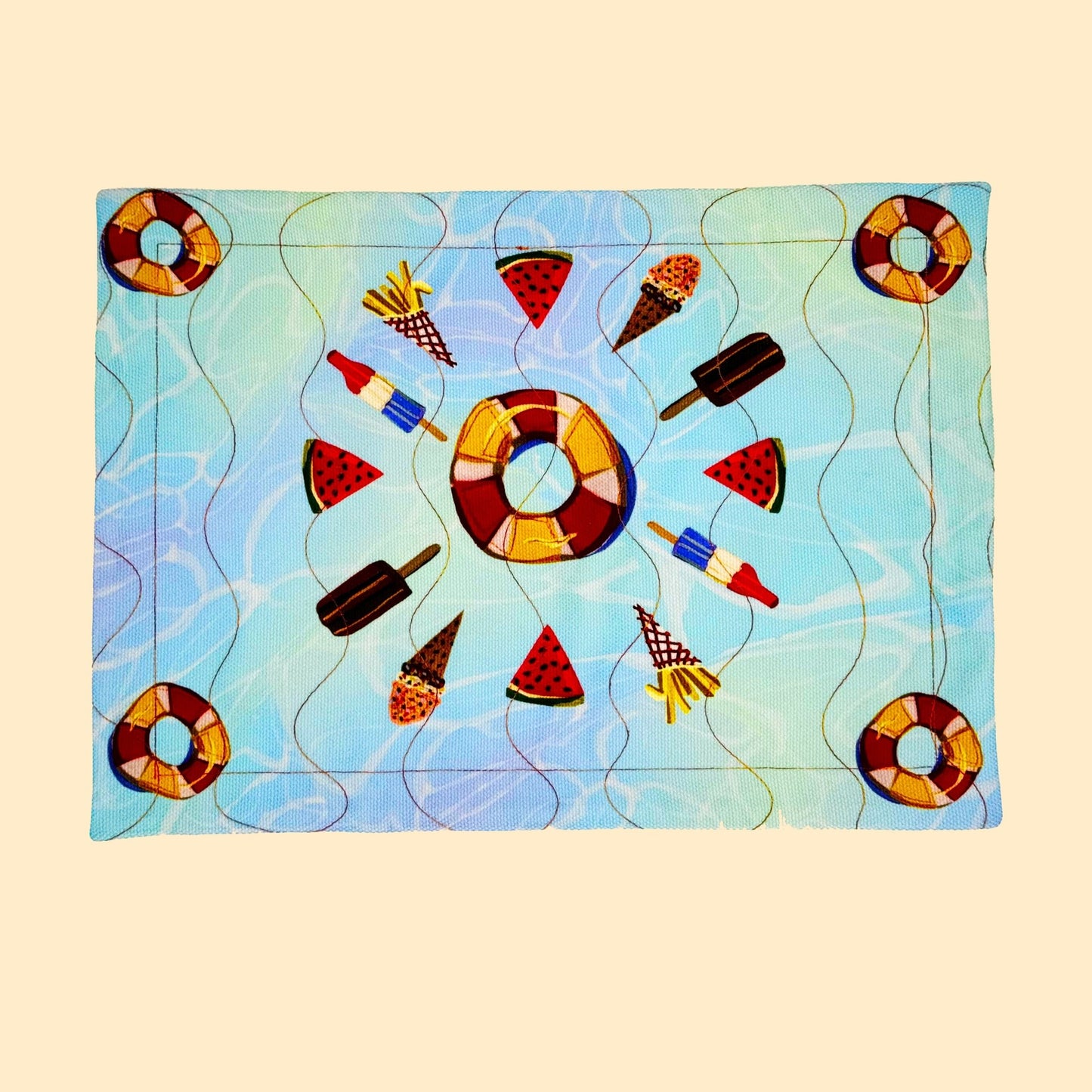 Serviette "Bord de Piscine"