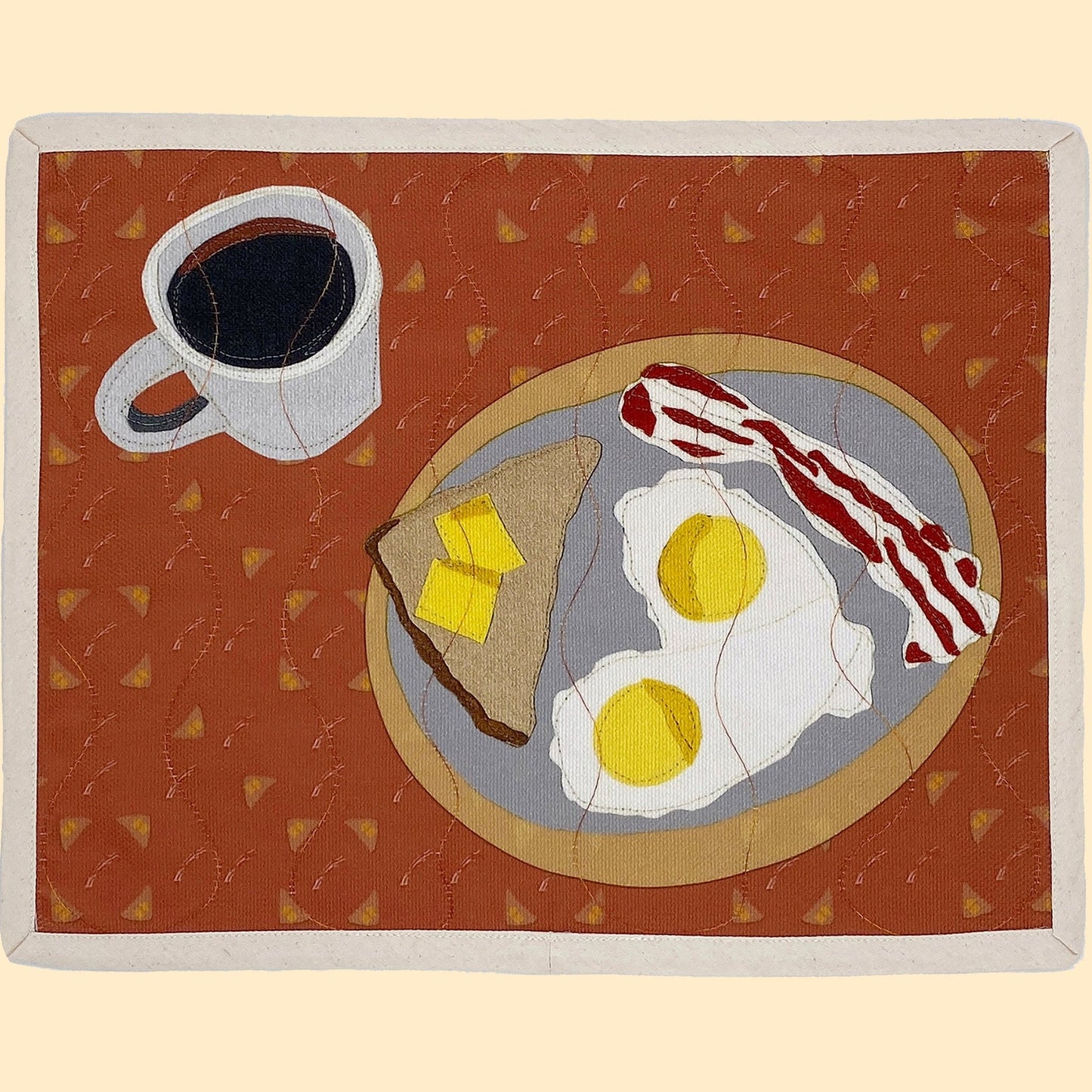 Food-themed Breakfast Range Fried Eggs Placemat