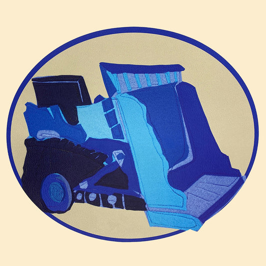 Wipeable Vinyl Kid's Placemat - Blue Bulldozer