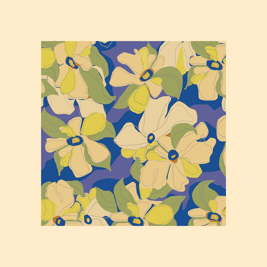 Flower-themed Yellow Pansy Napkin